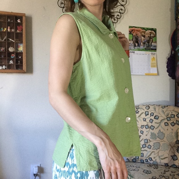 SOLD Putumayo Cotton Vacation Blouse Vest Shell - Picture 2 of 6